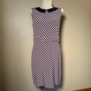 Kate Spade Black and White A-Line Mini Dress with Peter Pan Collar